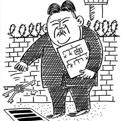 London Cartoonists Korean Leader's Family Tree Caricature