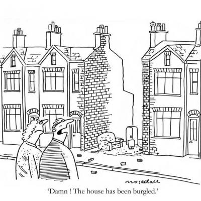 London Cartoonists, House Burglary Cartoon