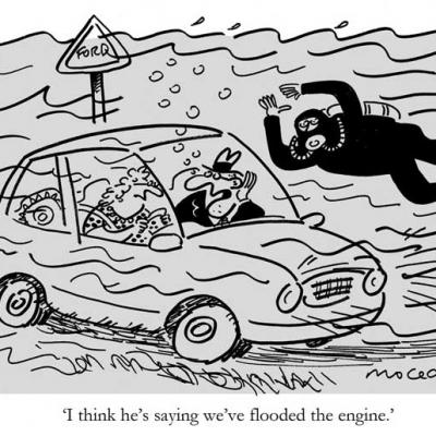 London Cartoonists, Flooded Engine Cartoon