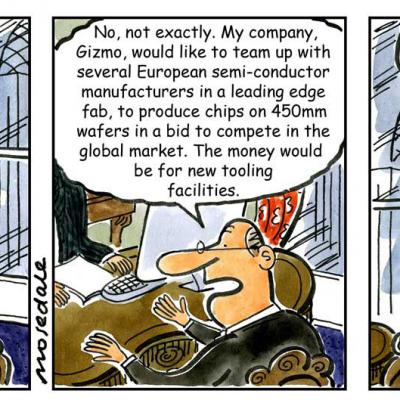 London Cartoonists Business Bank Cartoon Strip