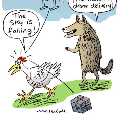 London Cartoonists Drone Delivery Cartoon