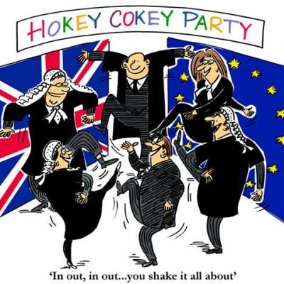 London Cartoonists, EU in or out Party Illustration